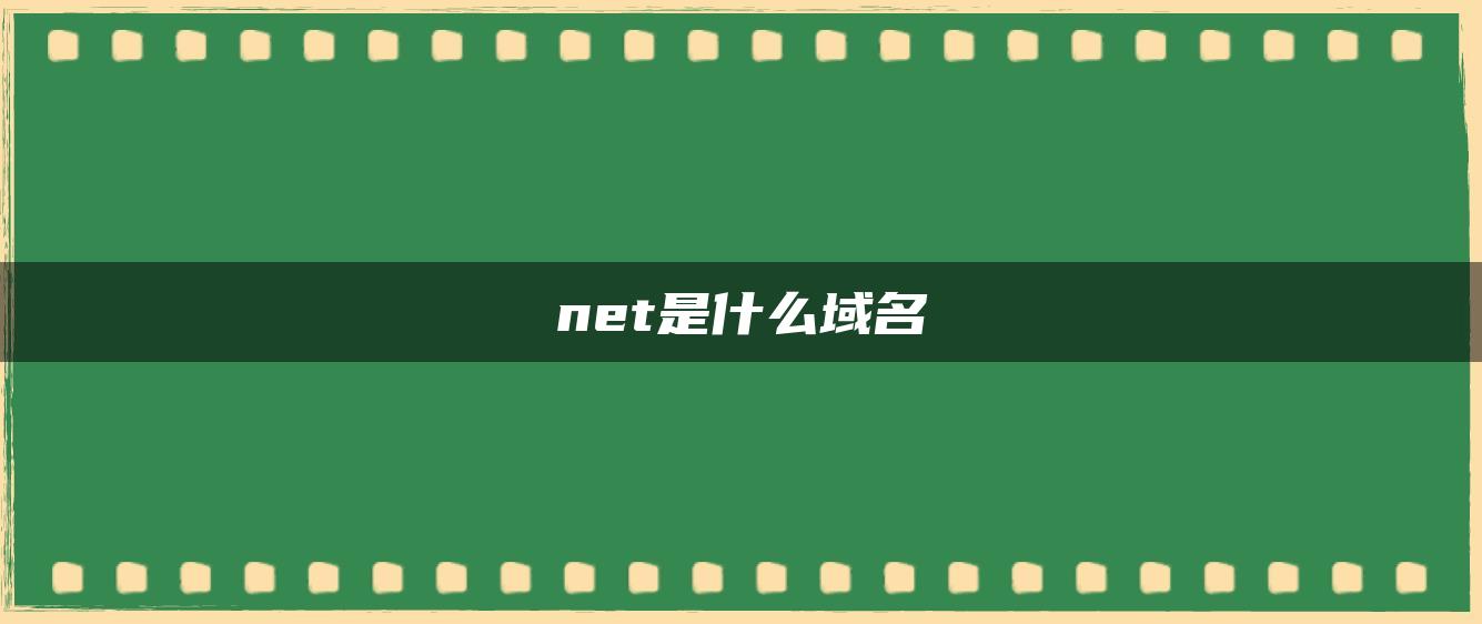 net是什么域名