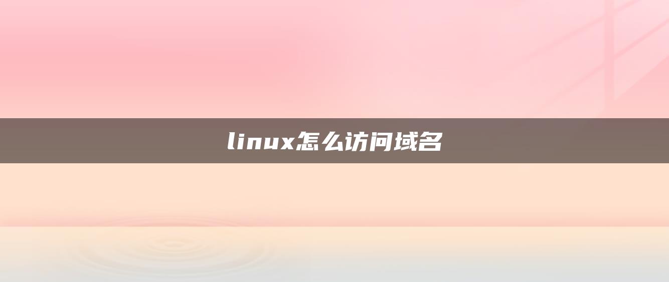 linux怎么访问域名