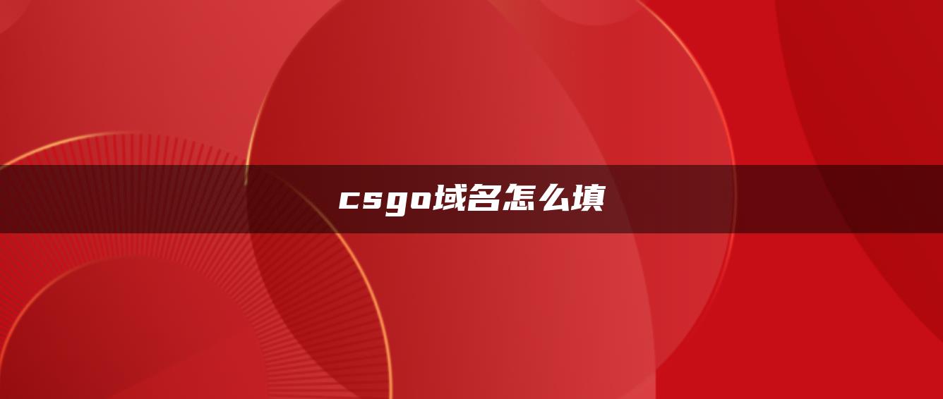 csgo域名怎么填