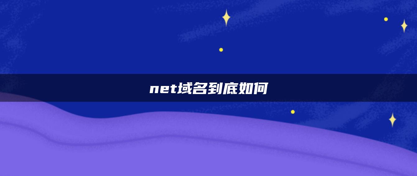 net域名到底如何