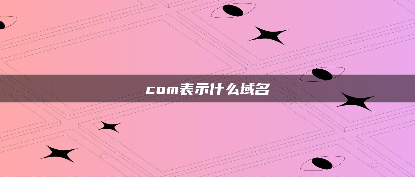 com表示什么域名