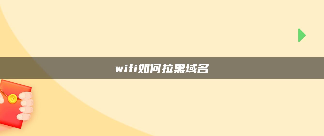 wifi如何拉黑域名