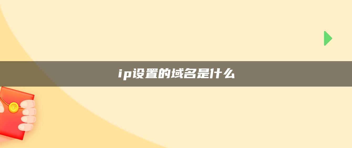 ip设置的域名是什么