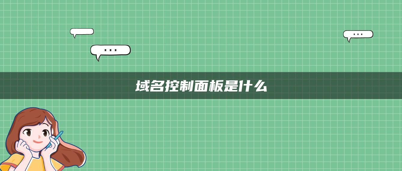 域名控制面板是什么