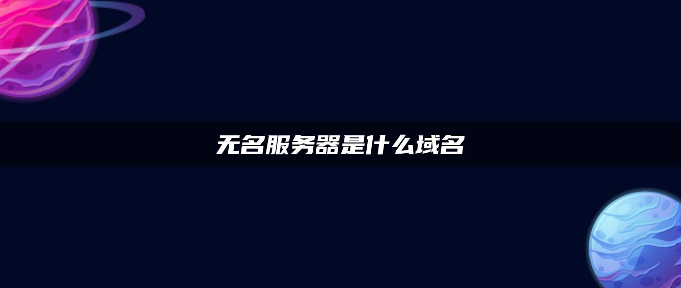 无名服务器是什么域名