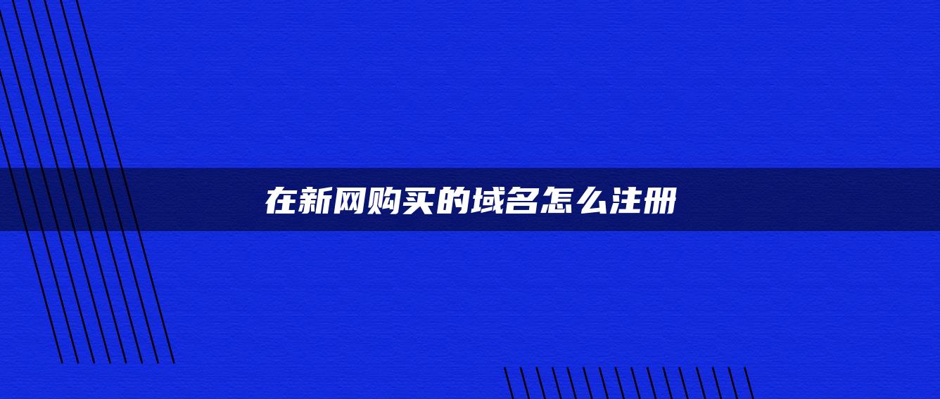 在新网购买的域名怎么注册