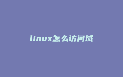 linux怎么访问域名