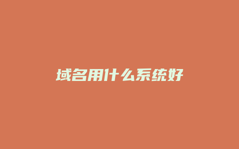 域名用什么系统好