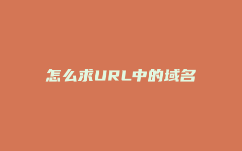 怎么求URL中的域名