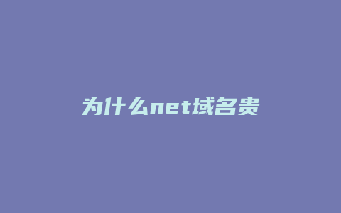 为什么net域名贵