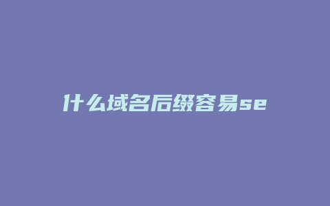 什么域名后缀容易seo优化